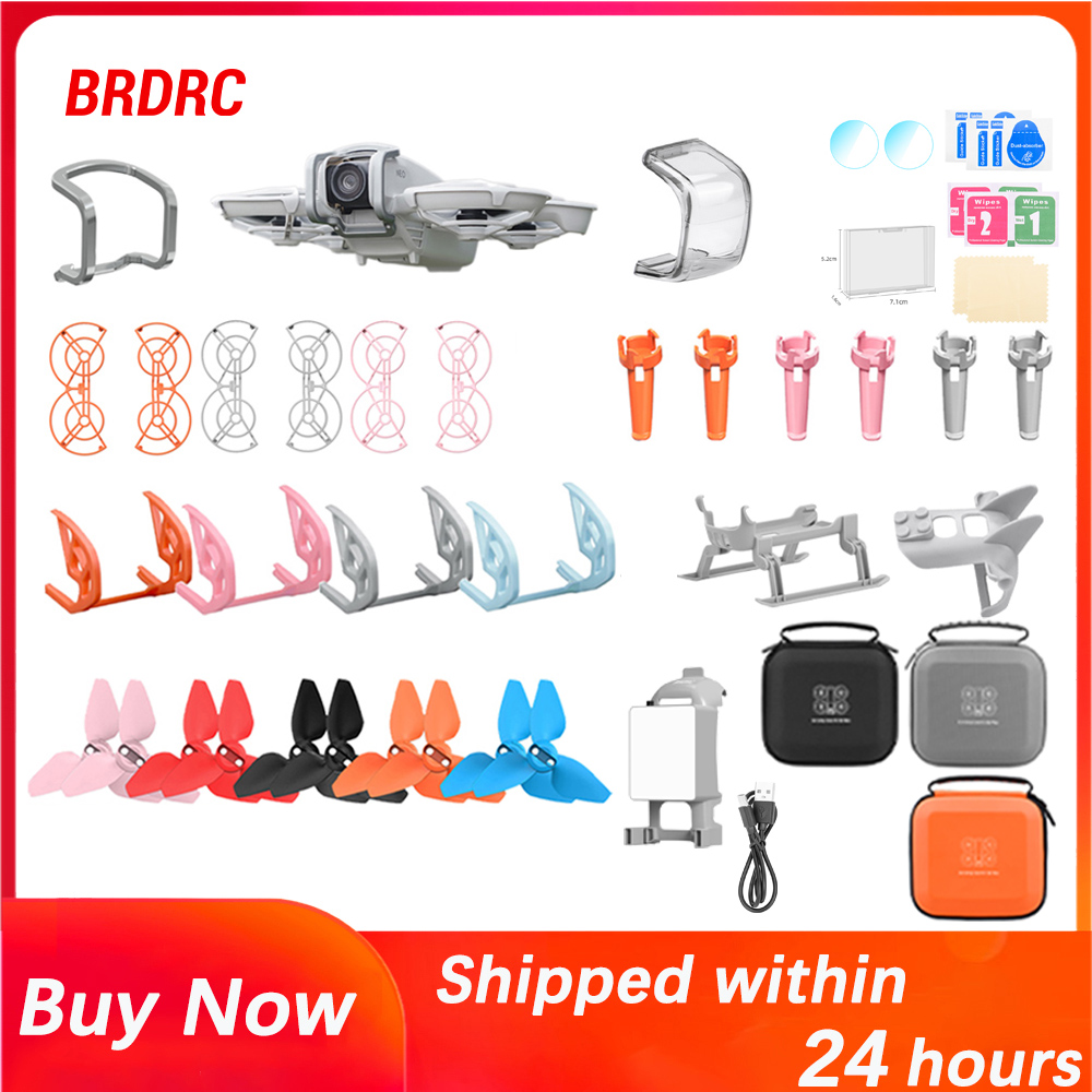 Drone Propeller Guard - BRDRC DJI NEO アクセサリーコレクションジンバルバンパープロテクターレンズキャップ強化フィルム着陸装置プロペラ DJI Neo