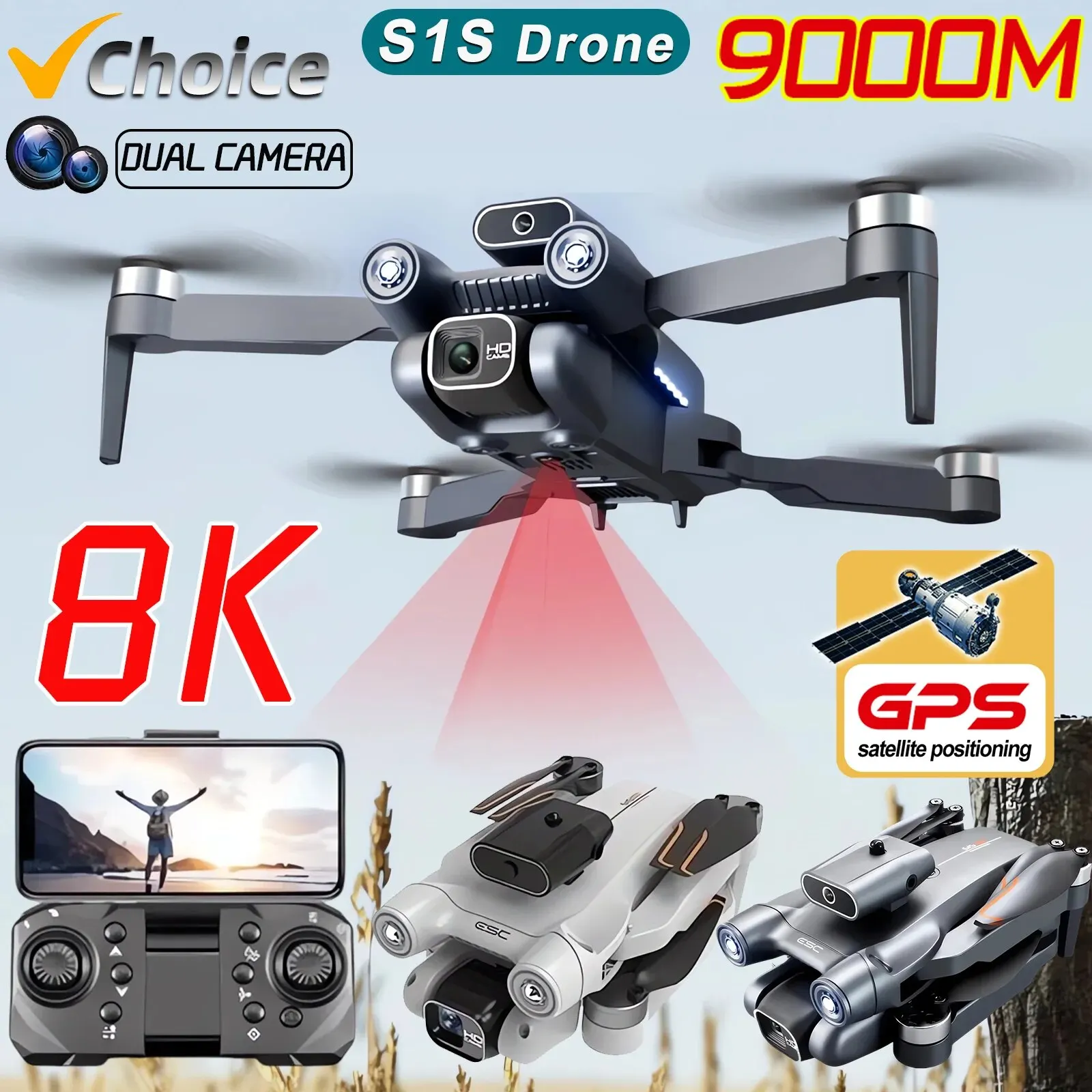 プロのブラシレスモーター付きドローン,GPS付きクワッドコプ - Drone Gps Module のレビューと価格