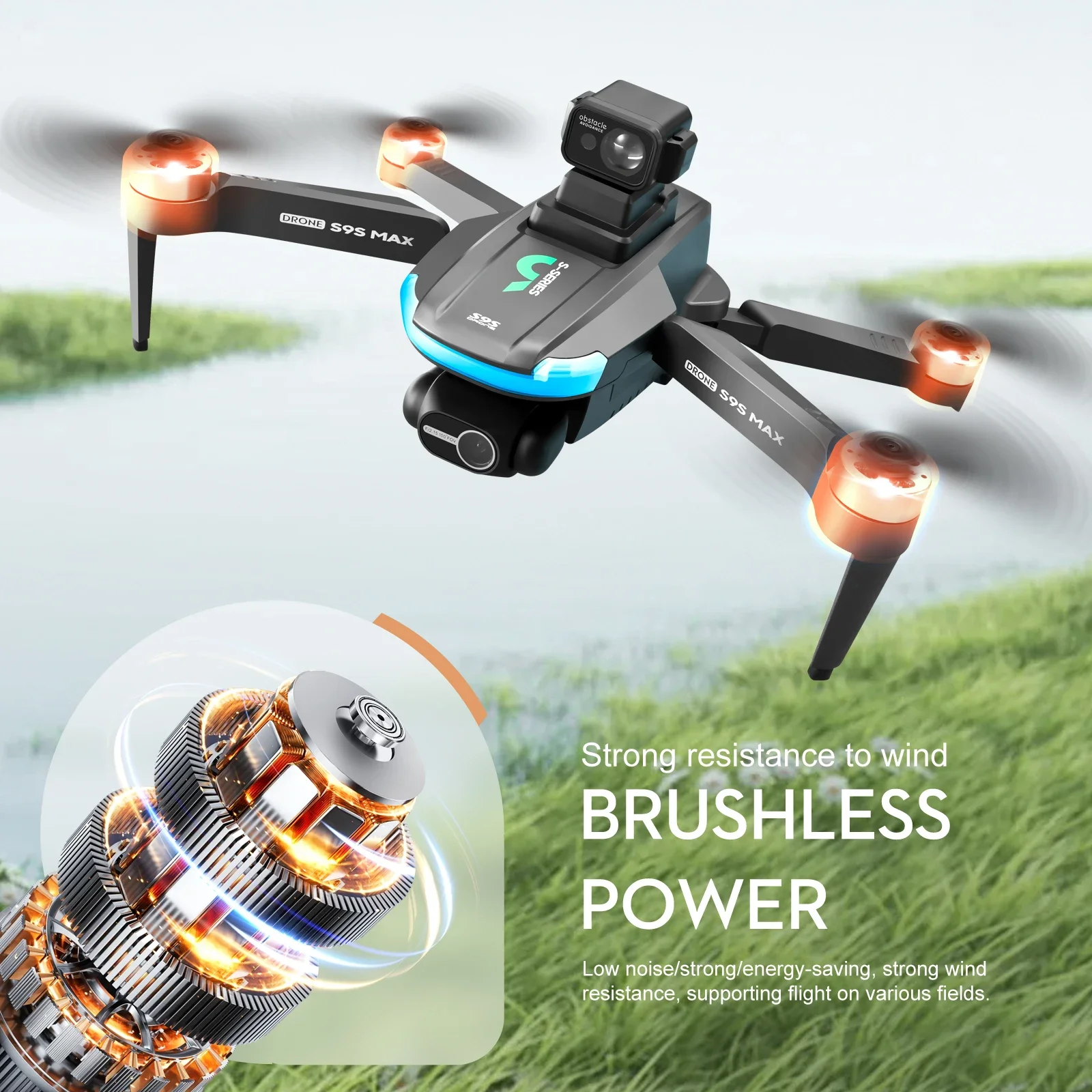 新しい S9S MAX ミニドローン 4K 2 軸 PTZ  - Drone Gps Module のレビューと価格