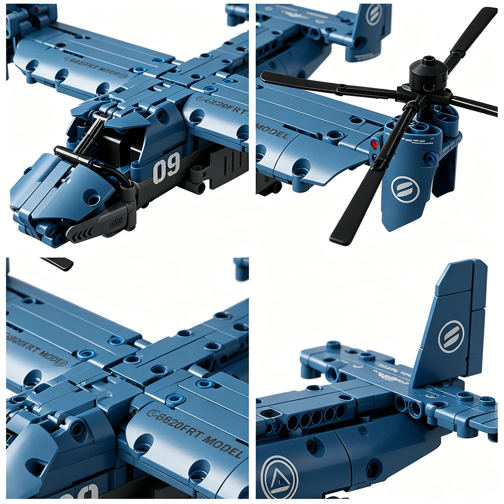 軍用V-22オスプレイ・ティルトローター組み立てブロックセッ - Jjrc Drone X12 のレビューと価格